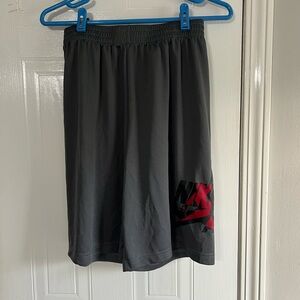 Jordan Gray Basketball Shorts - cool Jordan logo- size YXL